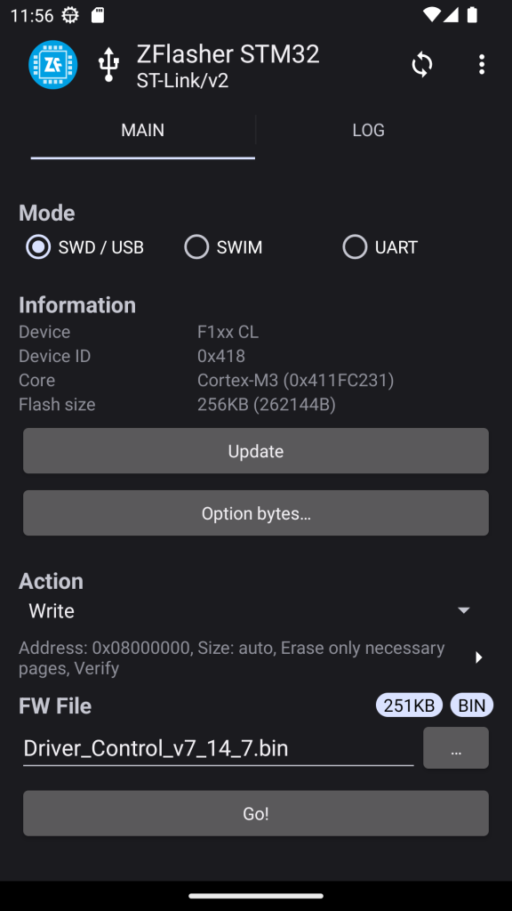 آموزش کامل برنامه ریزی میکروکنترلرهای STM32 با گوشی اندروید (ZFlasher STM32) 2 آموزش کامل برنامه ریزی میکروکنترلرهای STM32 با گوشی اندروید (ZFlasher STM32)