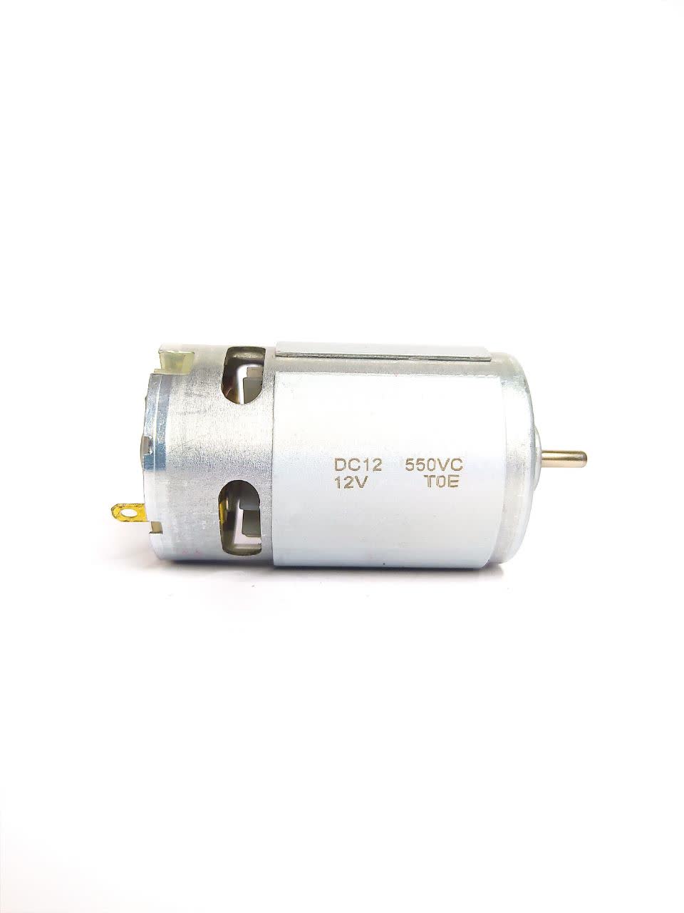 موتور DC مدل RS550 فن دار ۱۲ ولت 2 بدنه موتور DC RS550 برای طراحی رباتیک