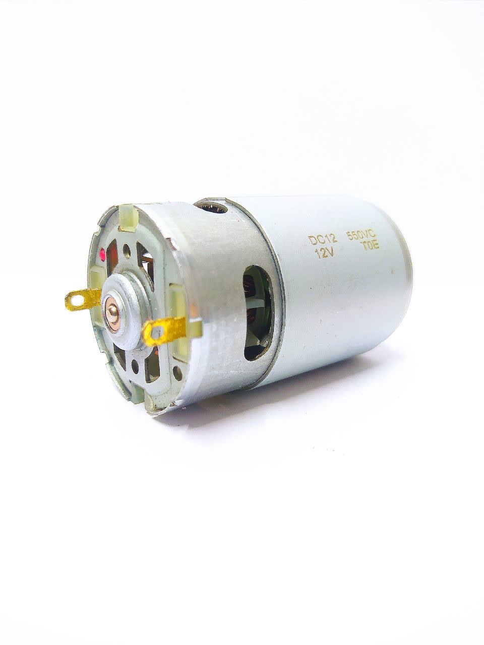 موتور DC مدل RS550 فن دار ۱۲ ولت 3 قطبهای اتصال و فن خنککننده داخلی موتور ۱۲ ولت ۵۵۰